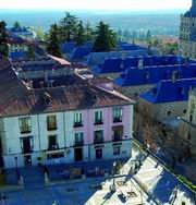 La plaza de la Constitución, desde la torre del Ayuntamiento