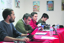 La oposición, junto a Alpedrete Sostenible, ofreció una rueda de prensa esta semana (Foto: A. O.)