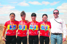 El cuarteto galapagueño flamante campeón de España  (Foto: F. MADRID)