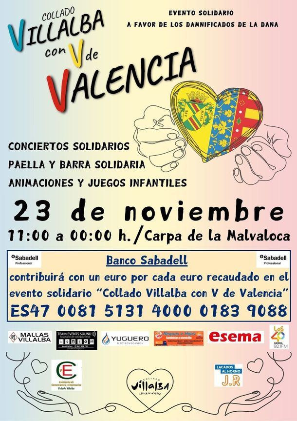 La Malvaloca acoge este sábado el evento 'Collado Villalba con V de Valencia'