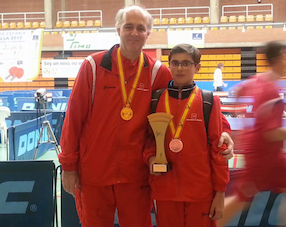 El guadarrameño Miguel Ángel Sevilla, campeón de España de tenis de mesa en categoría infantil