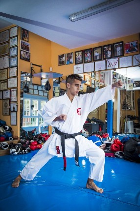 Ibai Castro también practica karate y kickboxing