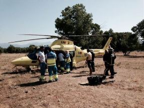 El hombre fue trasladado en helicóptero al 12 de Octubre