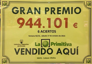 La Primitiva deja en Collado Villalba casi un millón de euros
