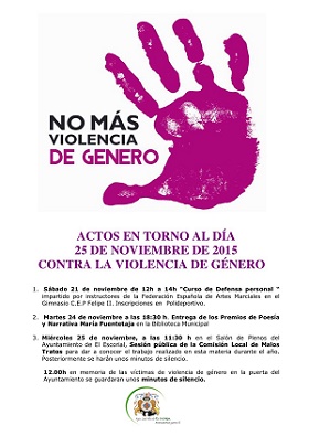 El Escorial conmemorará el Día Internacional contra la Violencia de Género con diversas actividades