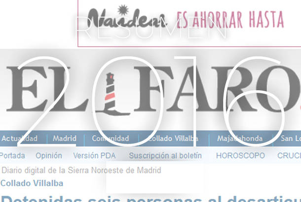 Noticias más leídas, día a día, durante el año 2016 en El Faro del Guadarrama (y II)