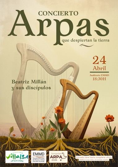 Concierto de Arpas gratuito este viernes en Collado Villalba