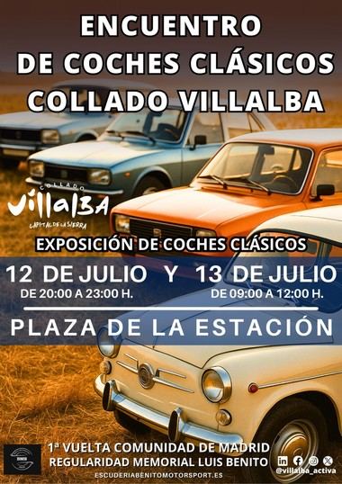 Collado Villalba acoge su primer encuentro de coches clásicos este fin de semana