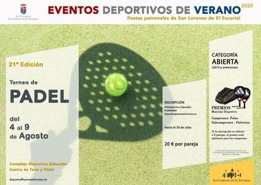 Torneo de Pádel en San Lorenzo del 4 al 9 de agosto