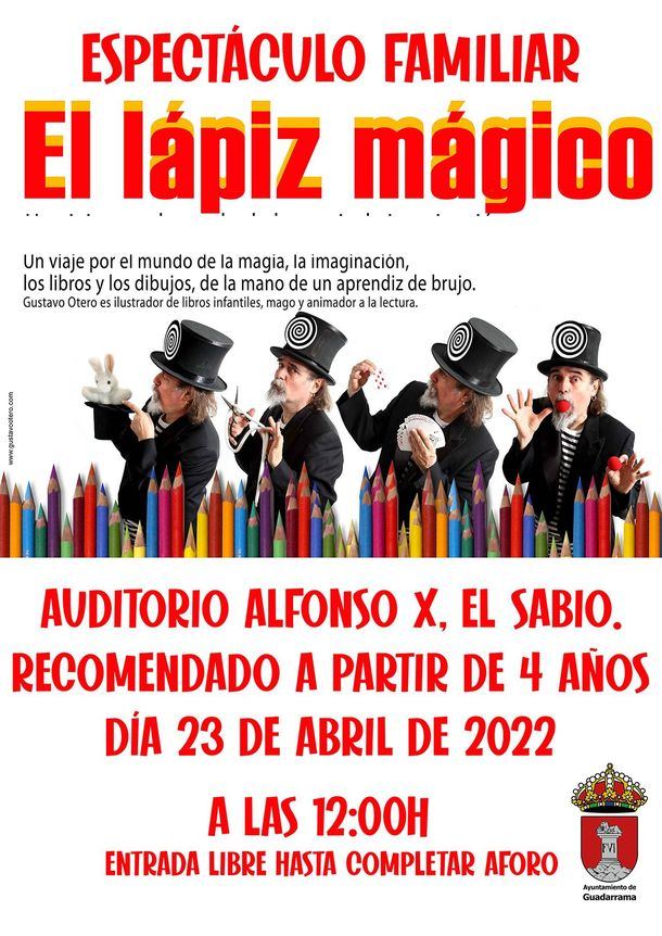 Guadarrama conmemora el Día del Libro con el espectáculo 'El lápiz mágico'
