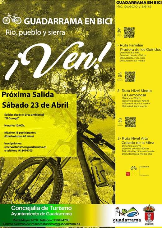 Nueva salida en bici para conocer el entorno natural de Guadarrama