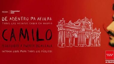 La Comunidad de Madrid acogerá en Hispanidad 2022 un concierto gratuito del artista colombiano Camilo
