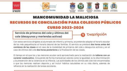 Guadarrama y la Mancomunidad La Maliciosa inician el programa de conciliación familiar