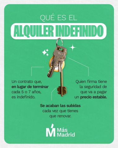 Más Madrid propone alquiler indefinido y vivienda pública para combatir la especulación