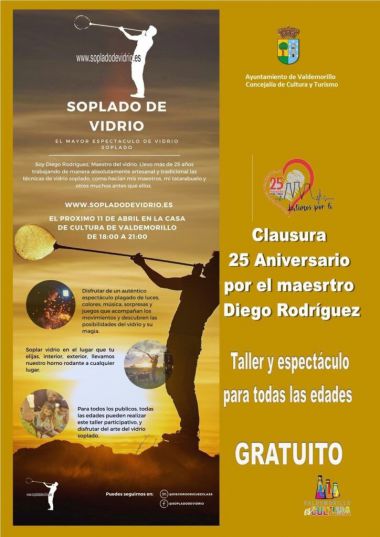 Valdemorillo celebra el 25 aniversario de su Casa de Cultura con cuentacuentos y taller de vidrio soplado