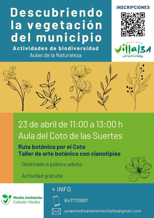Actividades gratuitas de botánica y ornitología en Collado Villalba