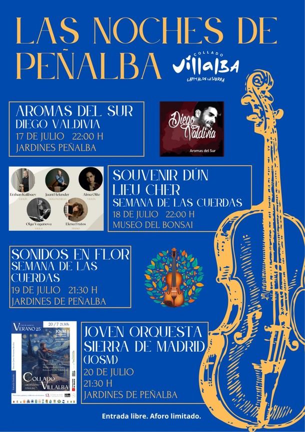 Conciertos gratuitos al aire libre en Collado Villalba del 17 al 20 de julio