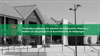 Trámites que pueden realizarse sin cita previa en el Ayuntamiento de Galapagar