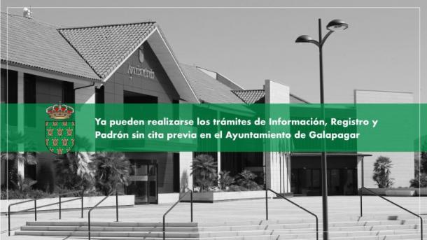 Trámites que pueden realizarse sin cita previa en el Ayuntamiento de Galapagar