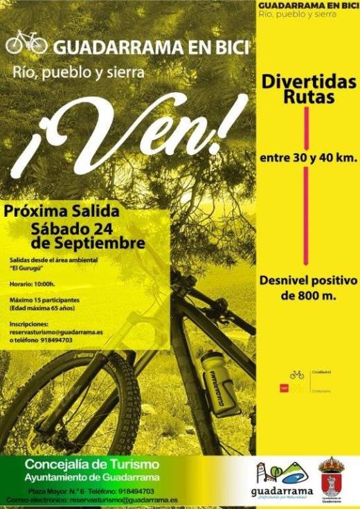 'Guadarrama en bici' celebra el sábado una nueva salida con una ruta por el entorno natural