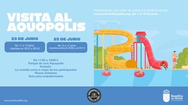 Inscripciones abiertas para visitar Aquópolis el 23 y 25 de junio