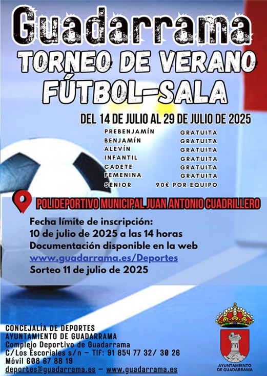Inscripciones abiertas para torneos de verano de Fútbol Sala y Fútbol 7