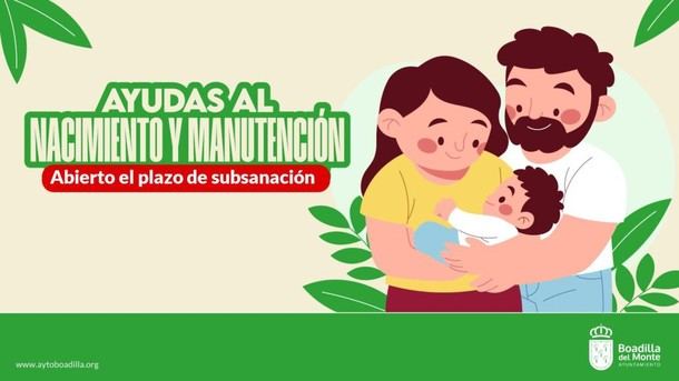 Plazo abierto para corregir solicitudes de ayudas por nacimiento en Boadilla