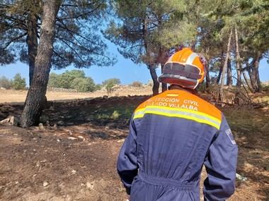 Incendio controlado en el Cerro El Telégrafo por Protección Civil de Collado Villalba
