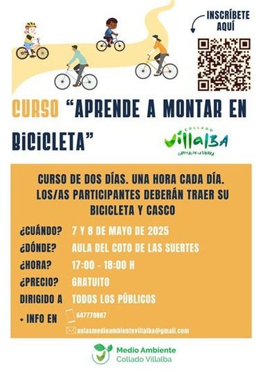 Collado Villalba ofrece curso gratuito de ciclismo para todas las edades