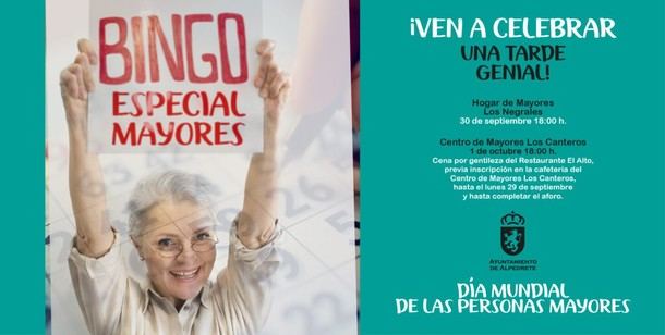 Alpedrete organiza un Bingo para el Día de las Personas Mayores