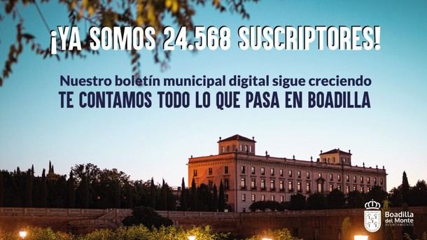 Boadilla invita a sus vecinos a unirse a su boletín digital con casi 25,000 suscriptores