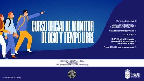 Boadilla del Monte lanza curso de Monitor de Ocio y Tiempo Libre para jóvenes