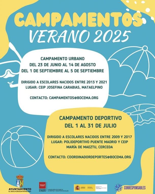 Inscripciones abiertas para campamentos de verano 2025