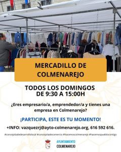 Colmenarejo invita a emprendedores a participar en su mercadillo dominical