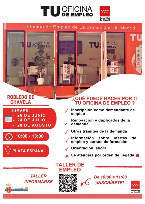 Actualización de horarios del Empleabus en Robledo de Chavela