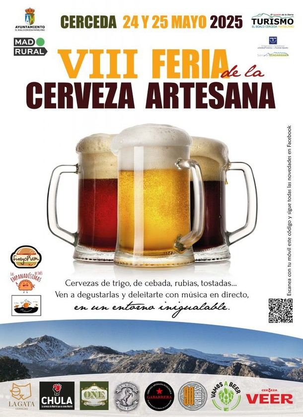 Cerceda acoge la VIII Feria de la Cerveza Artesana el 24 y 25 de mayo