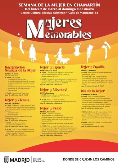 Chamartín organiza actividades para la Semana de la Mujer en el Centro Cultural Nicolás Salmerón