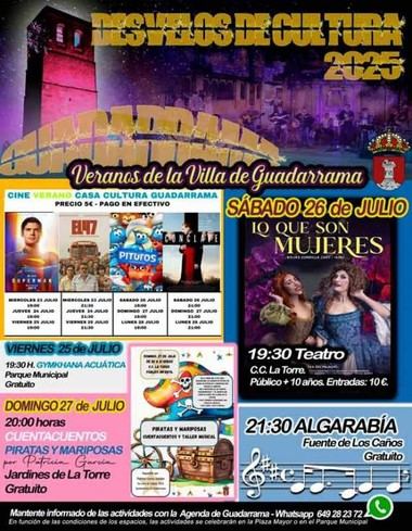 Actividades culturales familiares en Guadarrama para cerrar julio