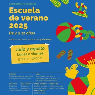 Listado de plazas para la Escuela de Verano 2025 ya disponible