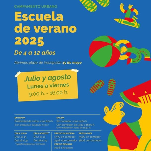 Listado de plazas para la Escuela de Verano 2025 ya disponible
