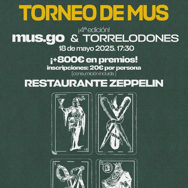 Nuevo torneo de mus en Torrelodones el 18 de mayo