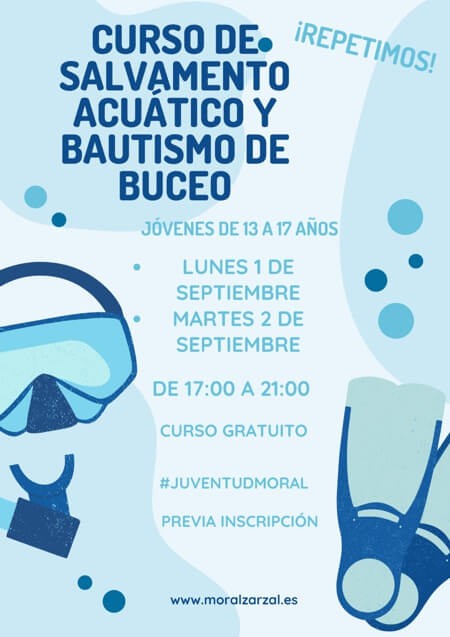 Curso gratuito de salvamento acuático y buceo en Moralzarzal en septiembre