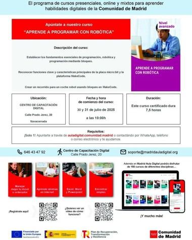 Cursos de verano gratuitos para mejorar habilidades digitales en Navacerrada