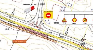 Cierre temporal del giro hacia Alpedrete en la Nacional VI por obras