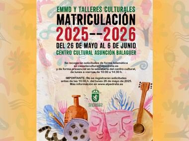 Apertura del plazo de matrícula 2025-2026 en la Escuela de Música y Danza de Alpedrete