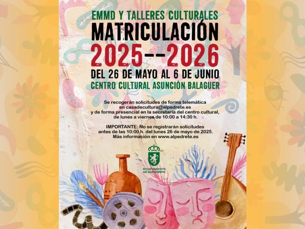 Apertura del plazo de matrícula 2025-2026 en la Escuela de Música y Danza de Alpedrete
