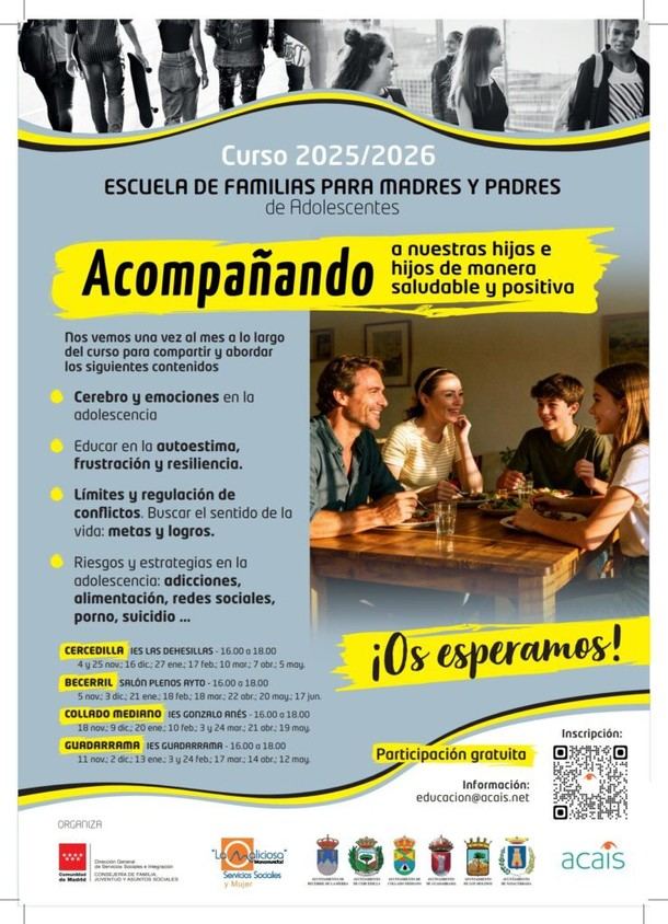 Los Molinos lanza la Escuela de Familias para una crianza positiva