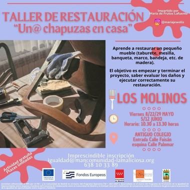 Taller gratuito de restauración de muebles en Los Molinos