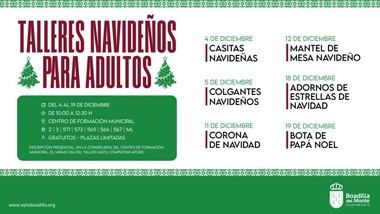Talleres navideños para adultos del 4 al 19 de diciembre en el Ayuntamiento
