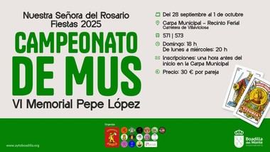 Campeonato de Mus del 28 de septiembre al 1 de octubre en Boadilla del Monte